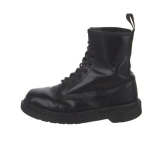 Dr Doc Martens Black Leather Lace Up Combat Boots Women Size 6
